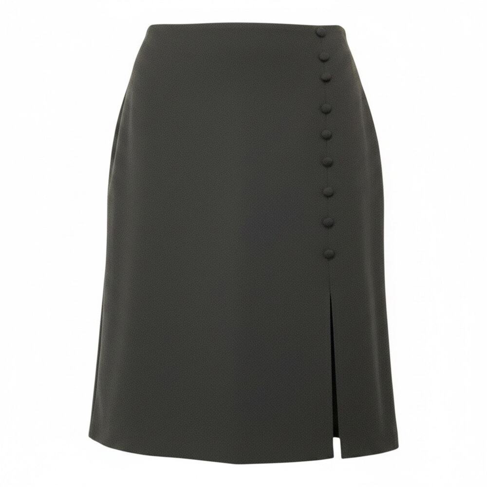 NYCC New York Clothing Co Black Pencil Skirt Womens Medium Side Button Slit